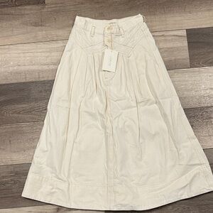 THE GREAT. Cream Maxi Skirt